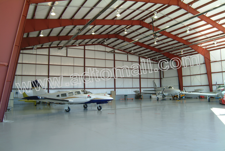 structural steel aircraft hangar